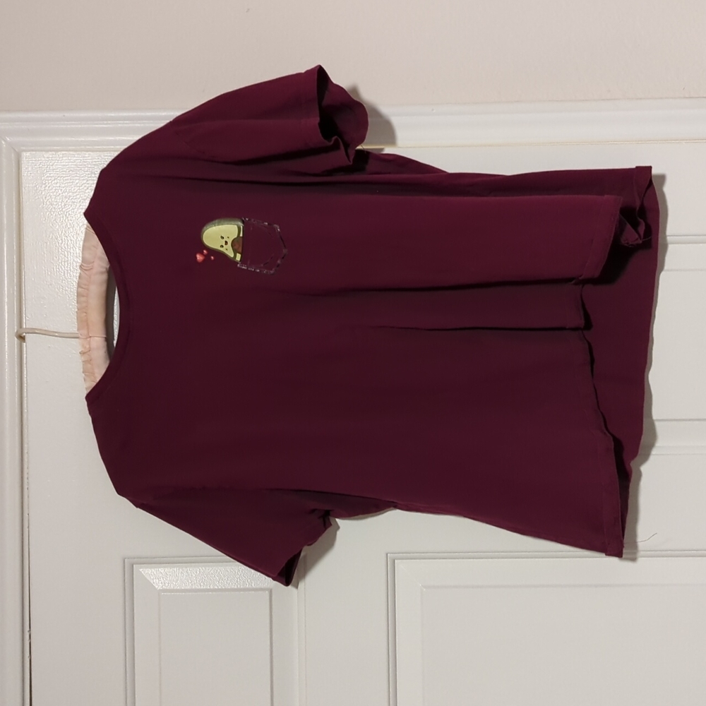 Shein Burgundy 2x t shirt with Avocado pocket